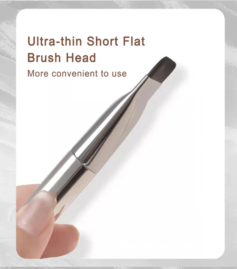 Flat thin foundation brush