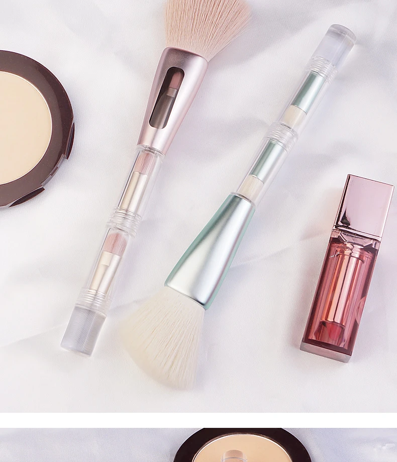 Portable 4-in-1 makeup brush