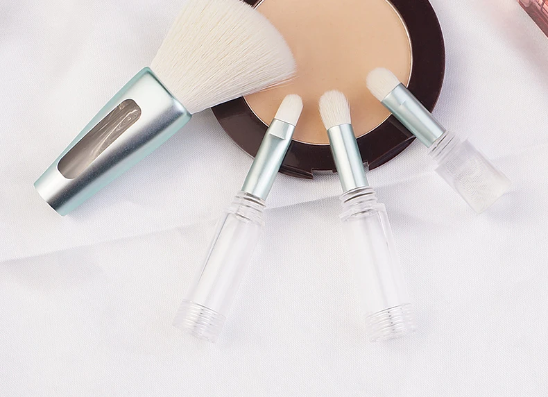 Portable 4-in-1 makeup brush