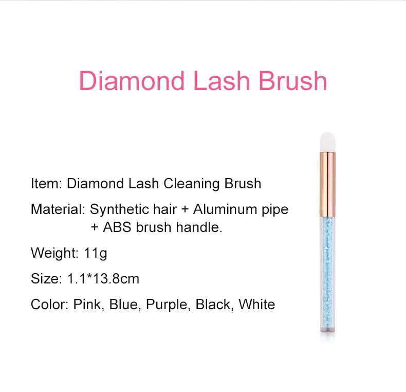 Wooden handle lash cleaning brush