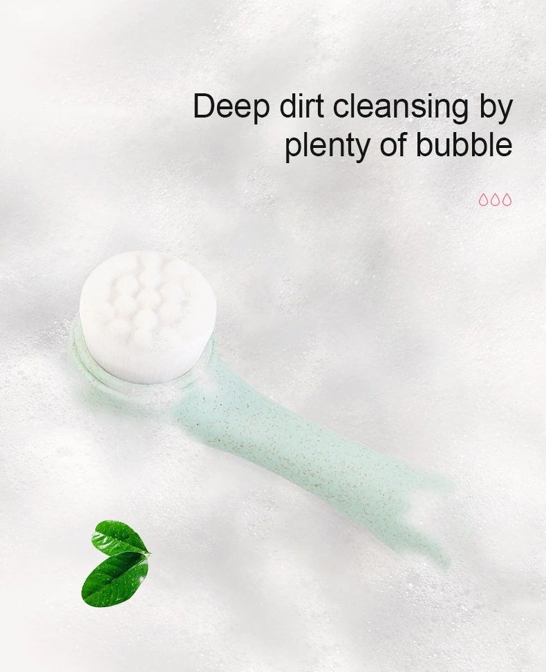 Wheat straw face cleaning brush