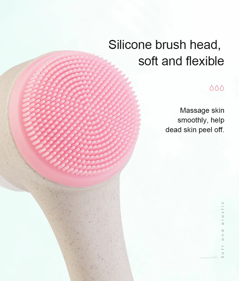 Wheat straw face cleaning brush