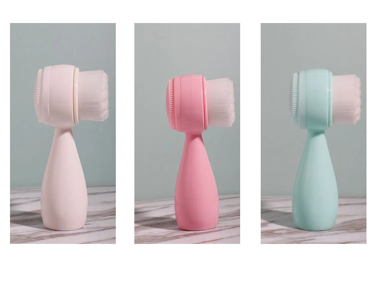 Small double sided face cleaning brush