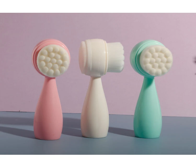Small double sided face cleaning brush