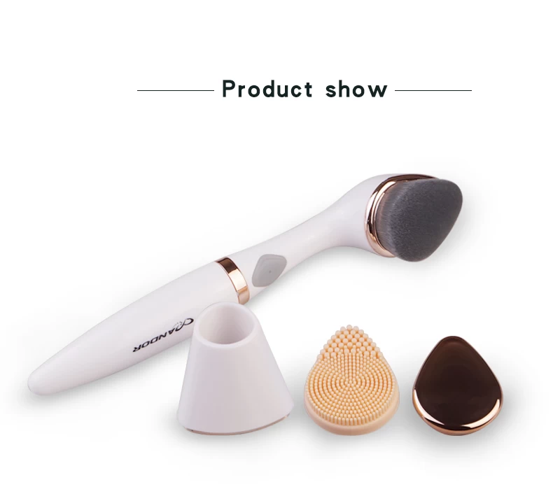 Three-in-one electric facial cleansing device